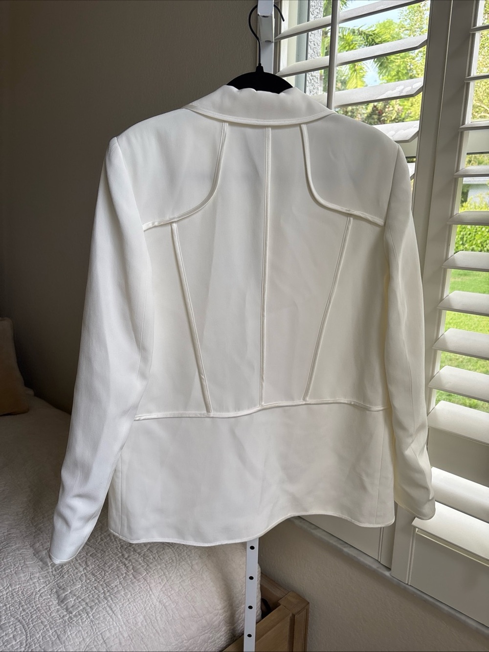 NWT Reiss Georgie Contrast Trim Open Jacket Blazer Size Large - Picture 5 of 12